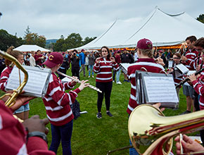 Photo of a marching band