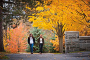 Two students walking