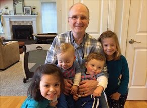 Photo of Thomas Pursley and his grandchildren
